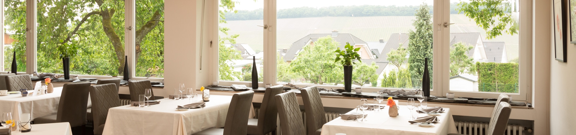 Set up tables at a restaurant