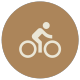 Icon of a person cycling