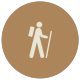 Icon of person hiking