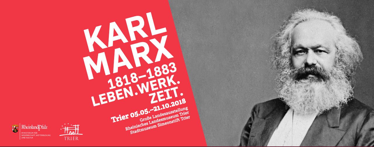 Banner of a Karl Marx exhibition
