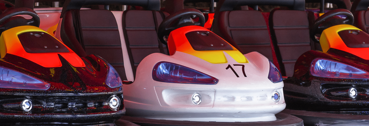 Three bumper cars