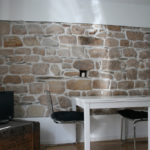 Chairs, table, and TV